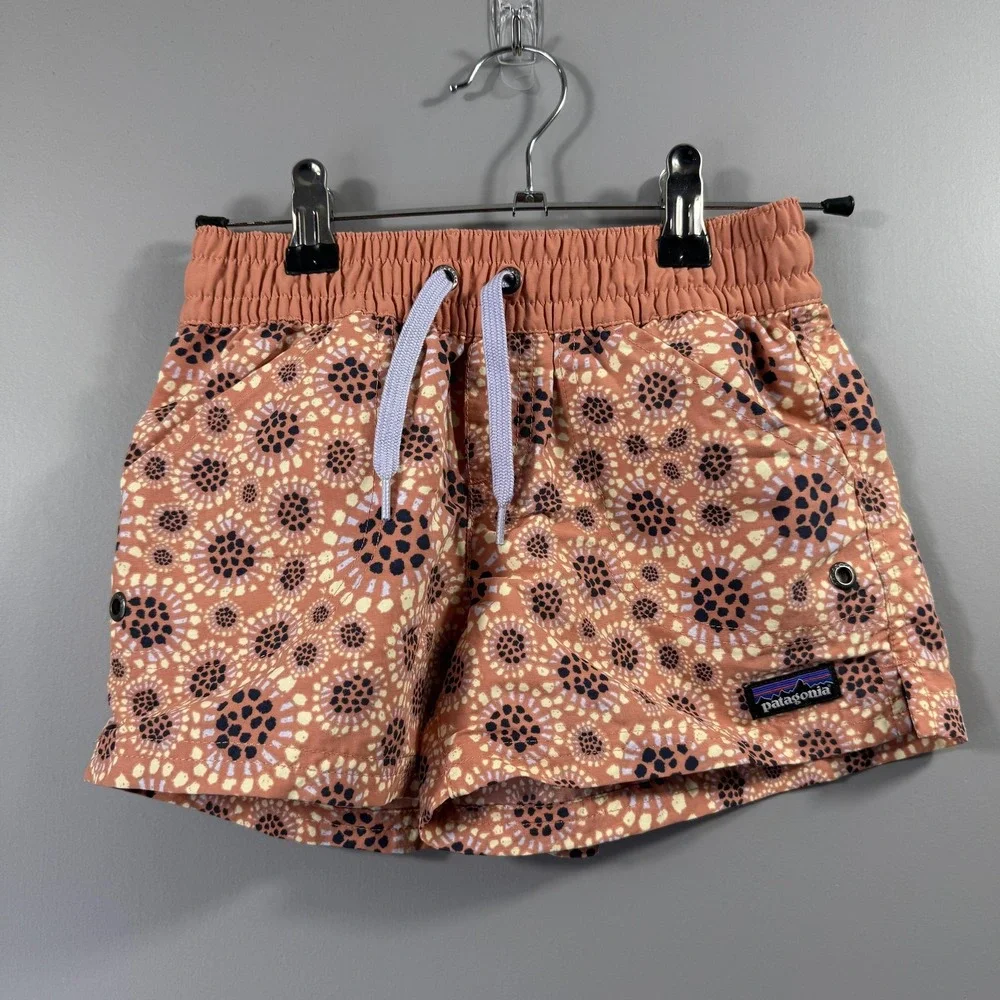 Patagonia Swim Shorts Kids Small Multicolor Floral Print Elastic Waist Lot Of 3